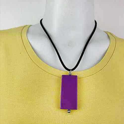 Purple Pendant Statement Fashion Necklace - Red Instead - Handmade in Canberra, Australia