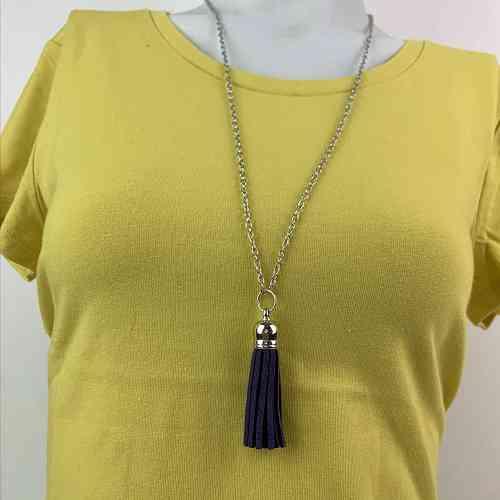 Tassel Cute Fashion Necklace on Long Chain (various colours)