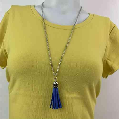 Tassel Cute Fashion Necklace on Long Chain (various colours)